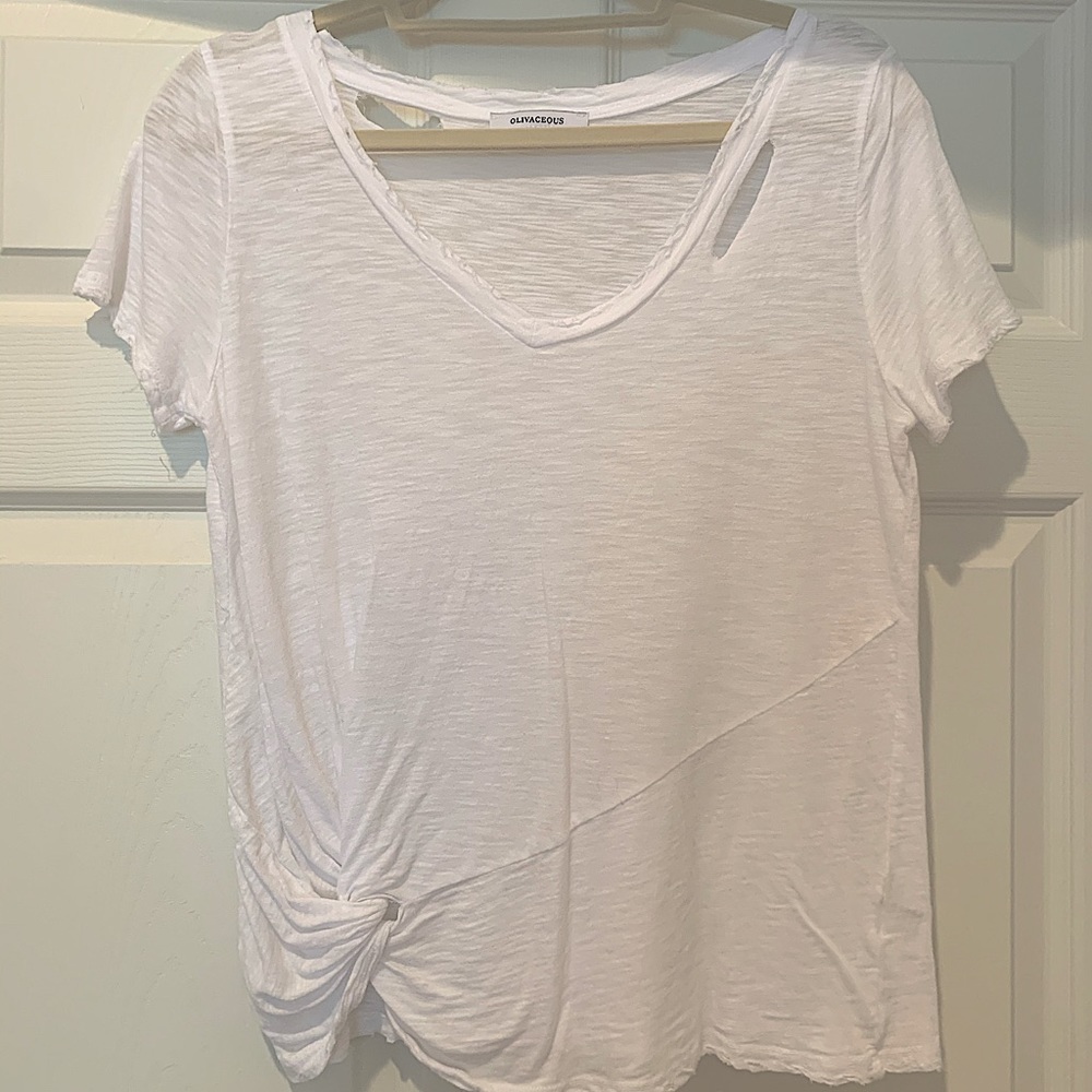 Distressed White T-Shirt